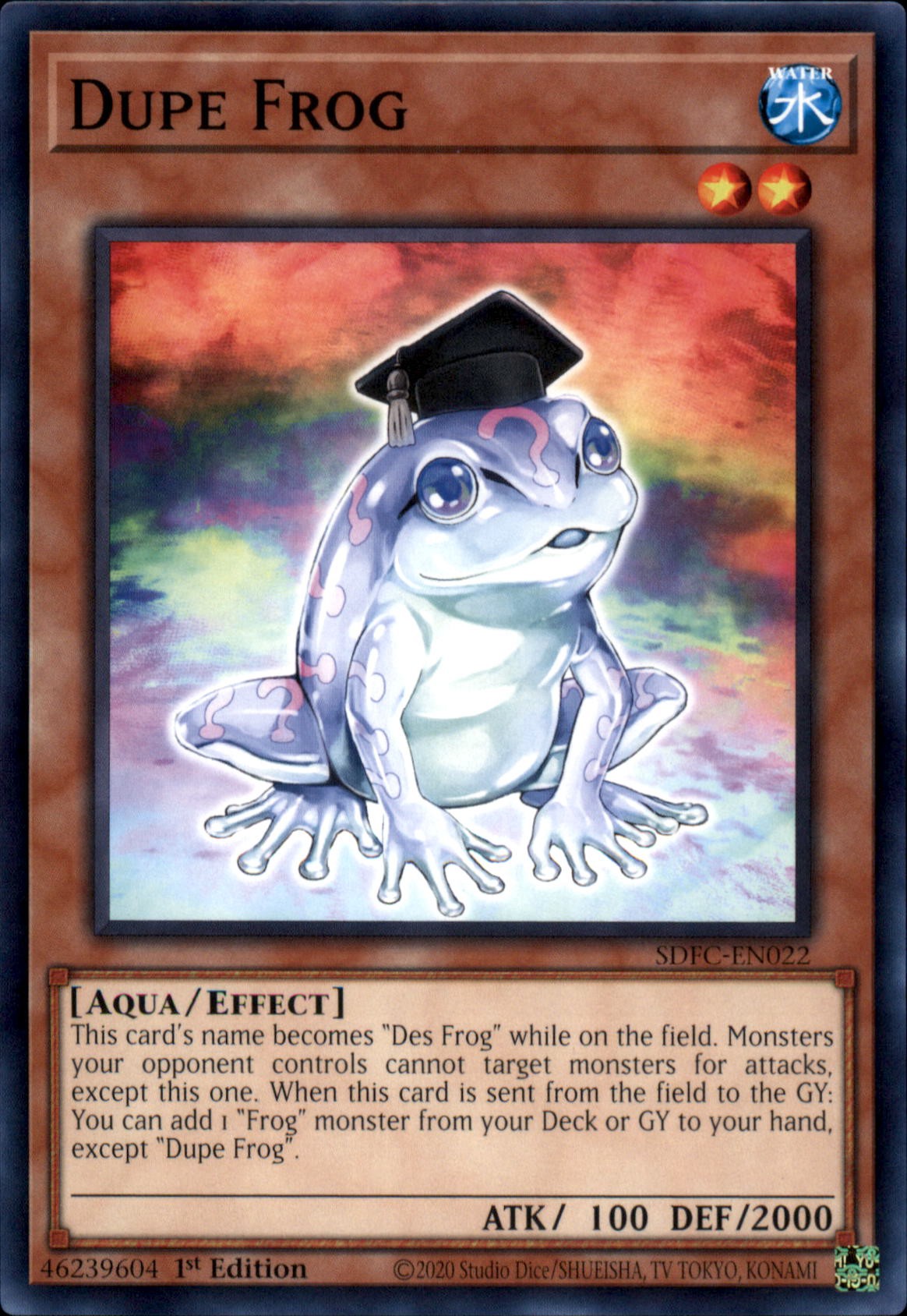 YuGiOh Dupe Frog SDFC-EN022 Common 1st Edition